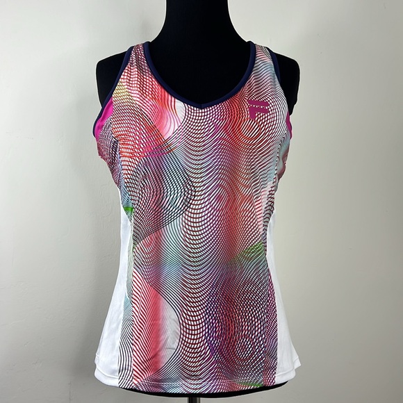 Fila Tops - FILA x CHRISTOPHER BEVANS Women's Athletic Tennis Multicolor Tank Top M